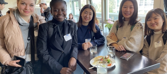 group of diverse students smiling